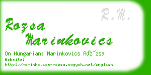 rozsa marinkovics business card